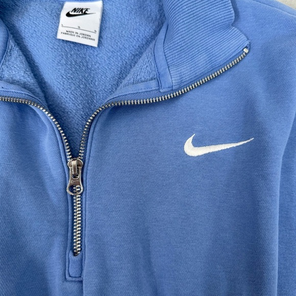 Women’s Nike Phoenix Fleece Half Zip Cropped Pullover Sweatshirt Large - Picture 5 of 16